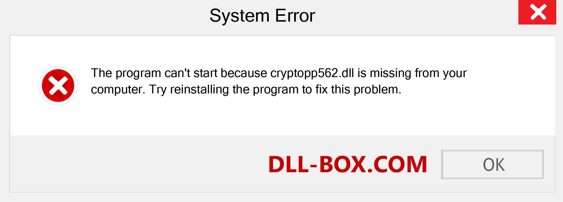  cryptopp562.dll file is missing?. Download for Windows 7, 8, 10 - Fix  cryptopp562 dll Missing Error on Windows, photos, images
